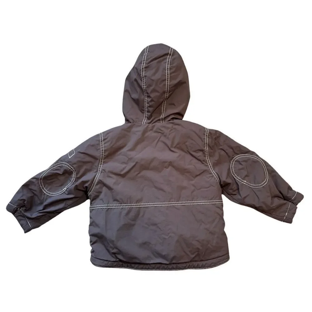 Mini Boden Winter Coat, Boys size 2T-3T, Brown & Orange